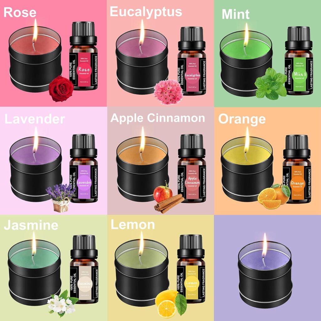 Complete Candle Making Kit With Wax Melter, Candle Making Supplies, DIY ArtsCrafts Kits Gift For Adults,Beginners,Including Bees Wax,500w Electric Stove,Wicks,Rich Scents,Wick Clips,Pouring Pot Etc.