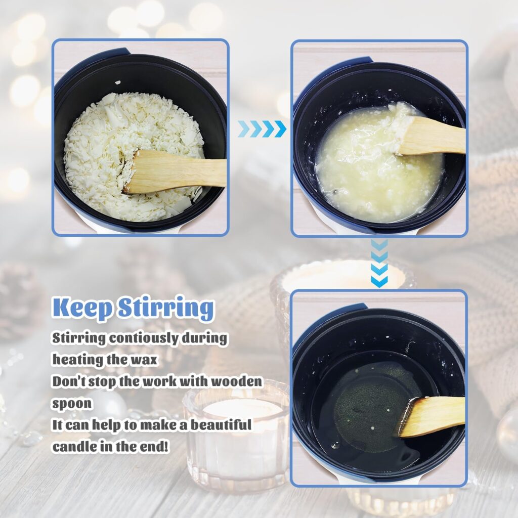 Ksedcon Candle Melting Pot, Electric Wax Melter for Candle Making with Pouring Spout, Non-Stick Small Candle Making Pouring Pot