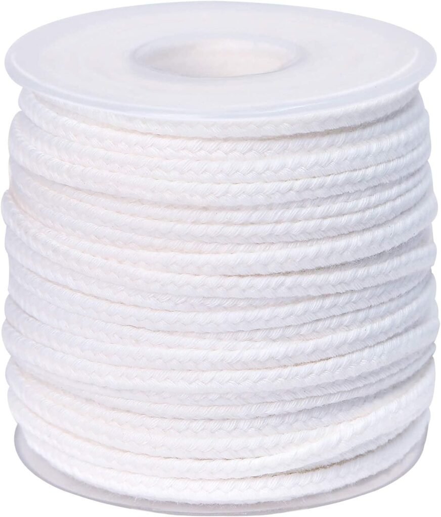 Cotton Wick Spool - 35 Ply, 2.3mm, 200 ft, 66 Yards, Braided Candle Thread for Candle Making