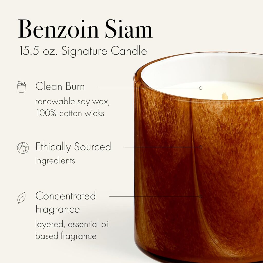 LAFCO New York Signature Candle - 90-Hour Burn Time - Reusable, Hand Blown Glass Vessel - Made in The USA