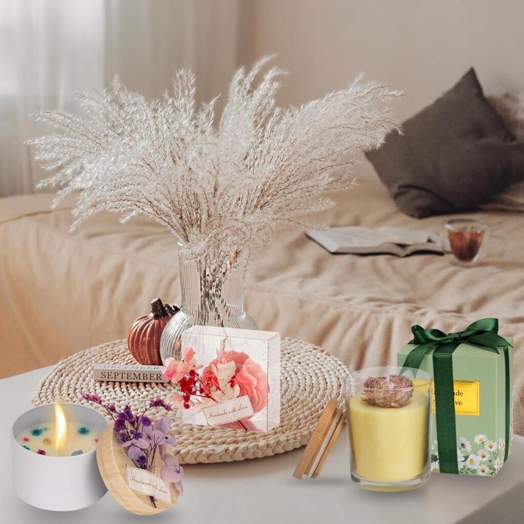 Candle Making Kit for Adults Beginners – 1200g Soy Wax, Digital Wax Melting Pot, Floral Candle Molds, Gift Boxes, Premium Candle Making Supplies, Complete DIY Set, Home Decor Gifts