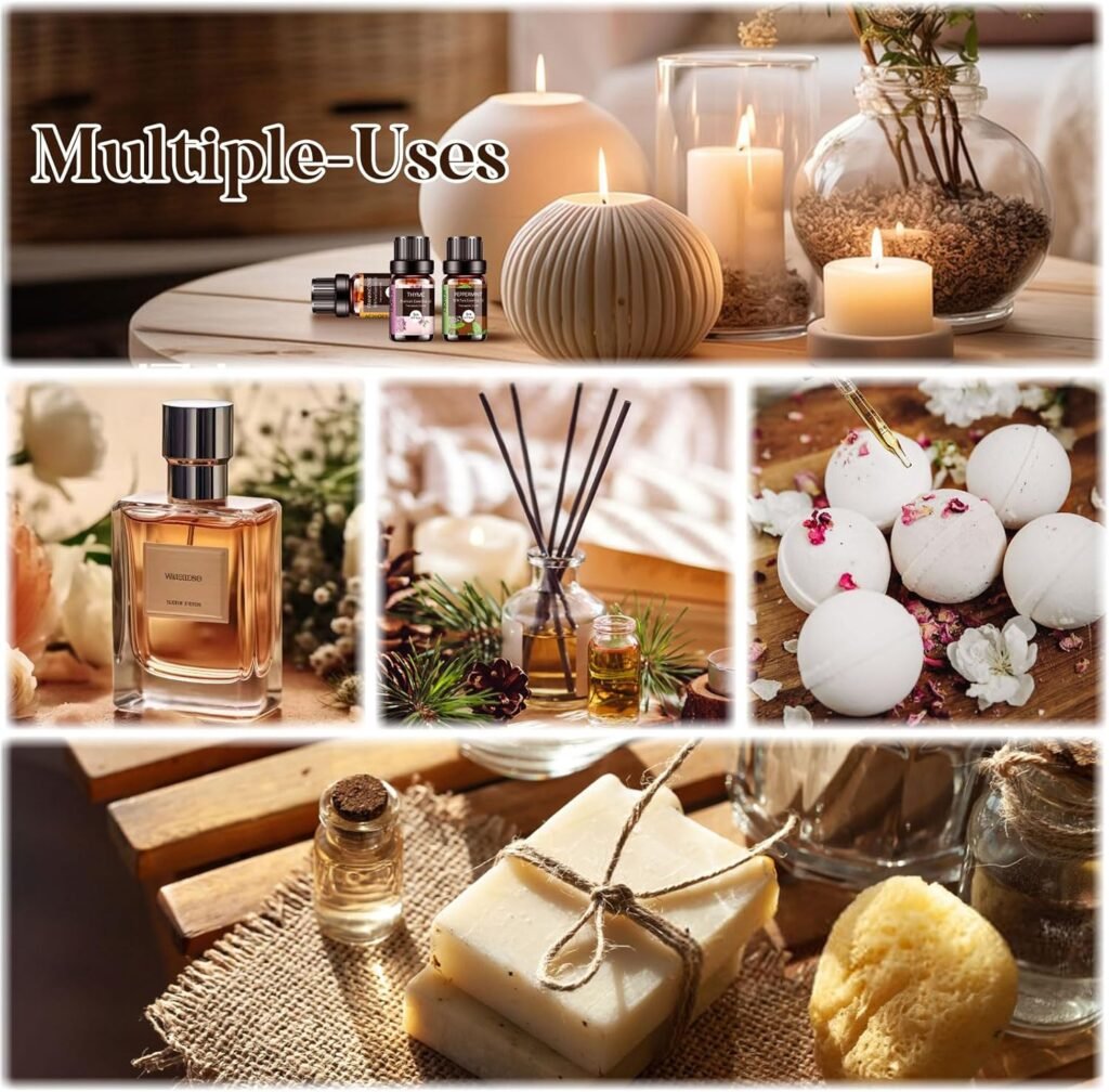 Fruity Essential Oils Set - TOP 14 Fragrance Oil for Diffusers, Candle Making Includes Strawberry, Apple, Pineapple, Cucumber Melon, Cherry, Mango, Lemon, and Orange Scented Aromatherapy Oils (5ml)