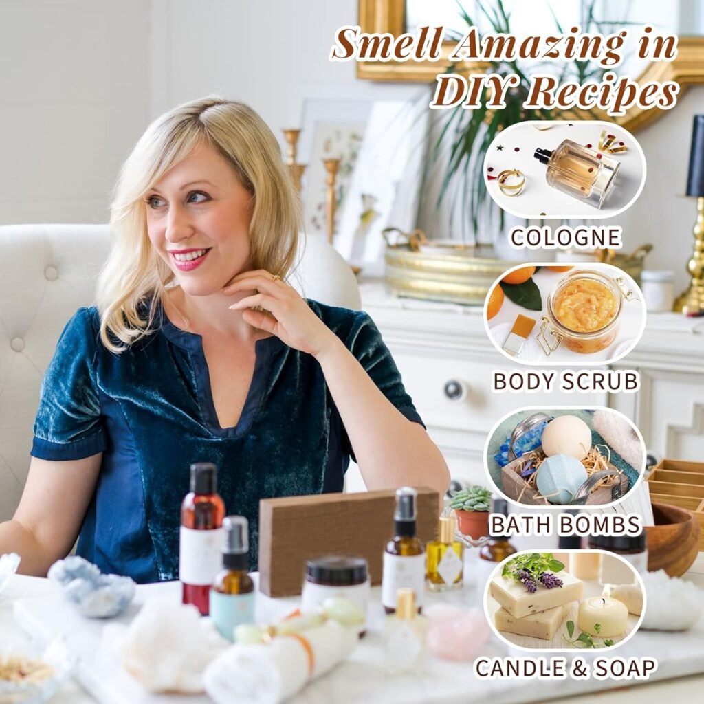 HIQILI Women Fragrance Oil 6x10ml, Essential Oils for Candle Scents Soap Making  Diffuser, Sweet Flowers Scented Oil Set for Aromatherapy Slime Wax Home Car