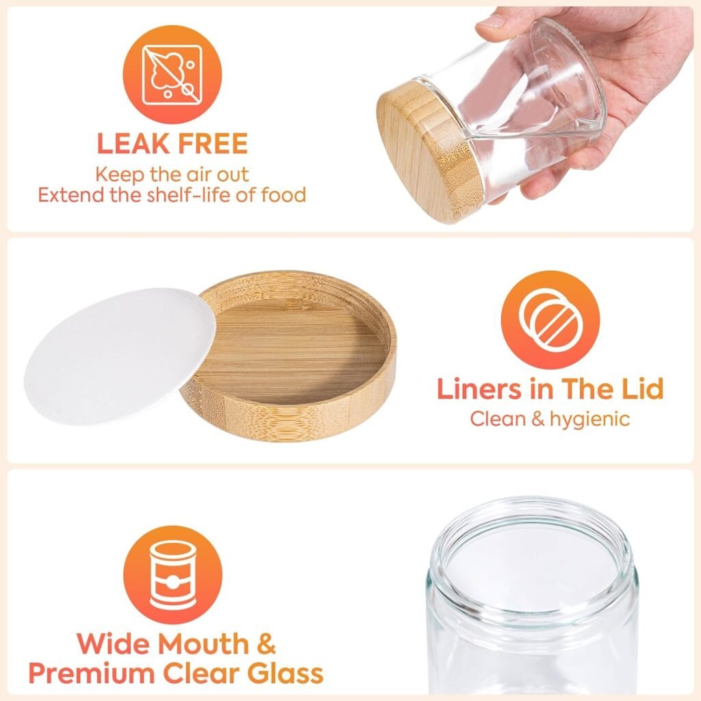 12 Pack 8OZ Glass Jars with Metal Lids,Candle Jars with Candle Making Kits,Labels,Gift Box,Empty Canning Jars, for Food Storage,Spice,Liquid