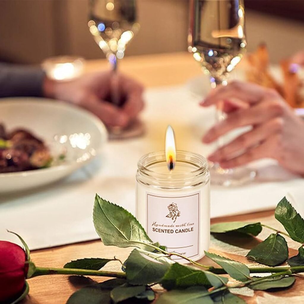 12 Pack 8OZ Glass Jars with Metal Lids,Candle Jars with Candle Making Kits,Labels,Gift Box,Empty Canning Jars, for Food Storage,Spice,Liquid