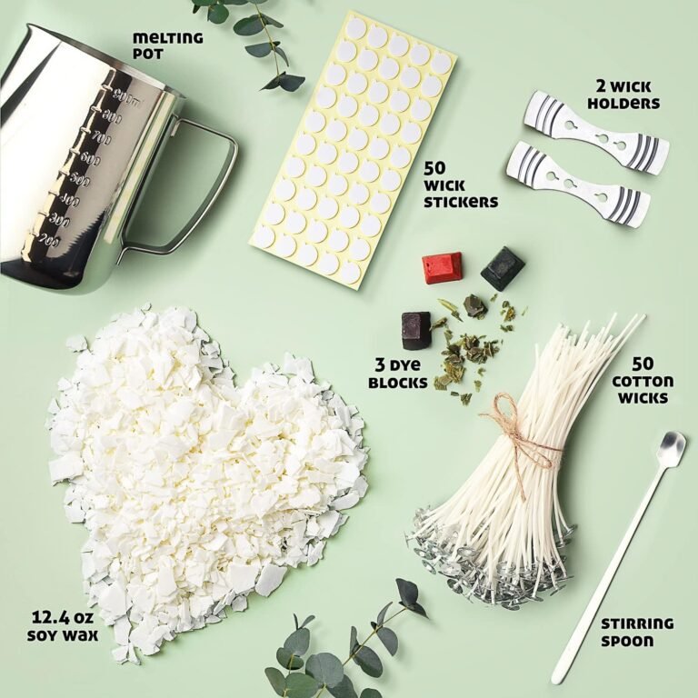 Craftbud soy candle making kit for adults kids 124oz soy wax 108 pc diy kit includes wax melter wicks dyes more 1