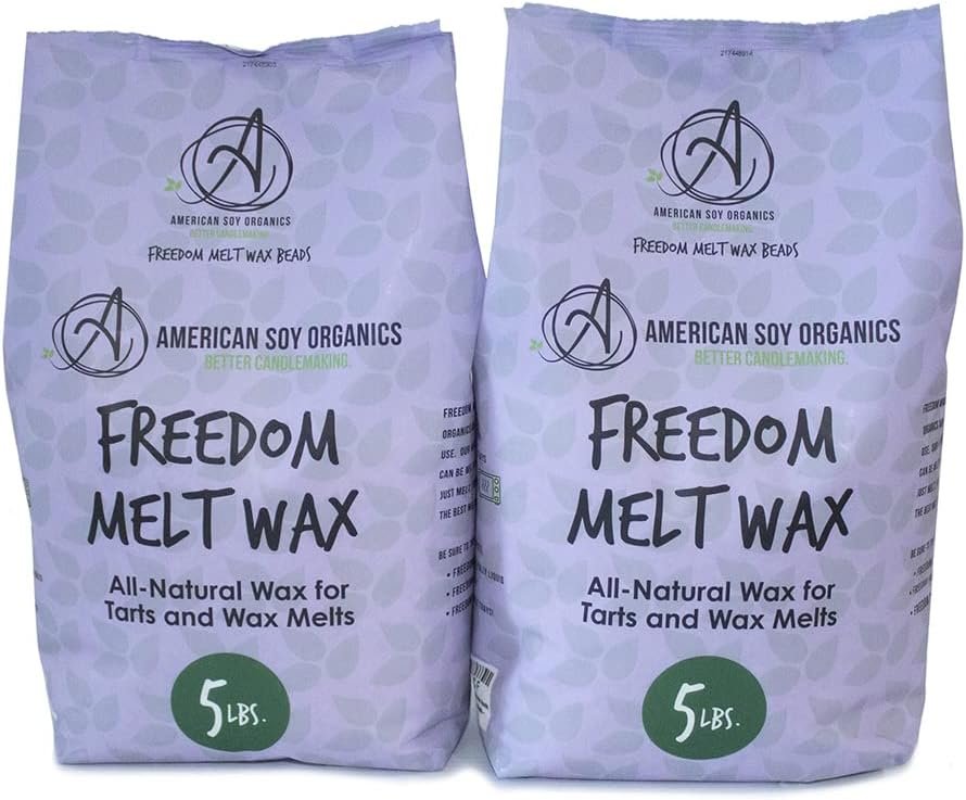 Freedom Soy Wax Beads for Wax Melts Making - Natural Candle Making Supplies - Paraffin-Free, Beeswax-Free Candle Wax for Tarts, Tealights, Wax Melts and Cubes, 25 lbs