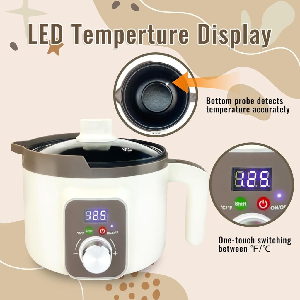 Lfisgnn candle smart wax melter for candle making with digital temperature control candle wax melting pot with electric 1 1