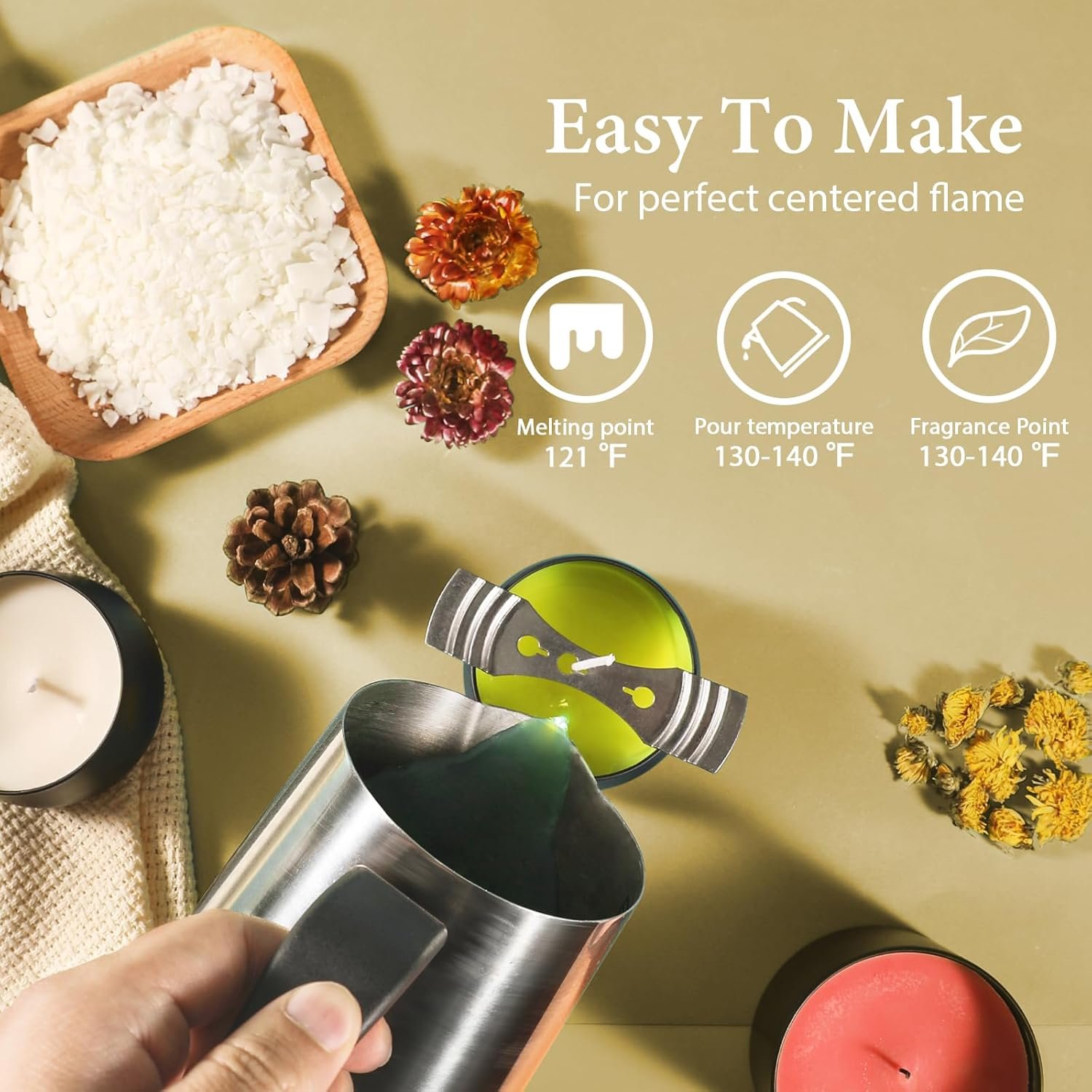 SACATR 5LB Soy Wax for Candle Making review