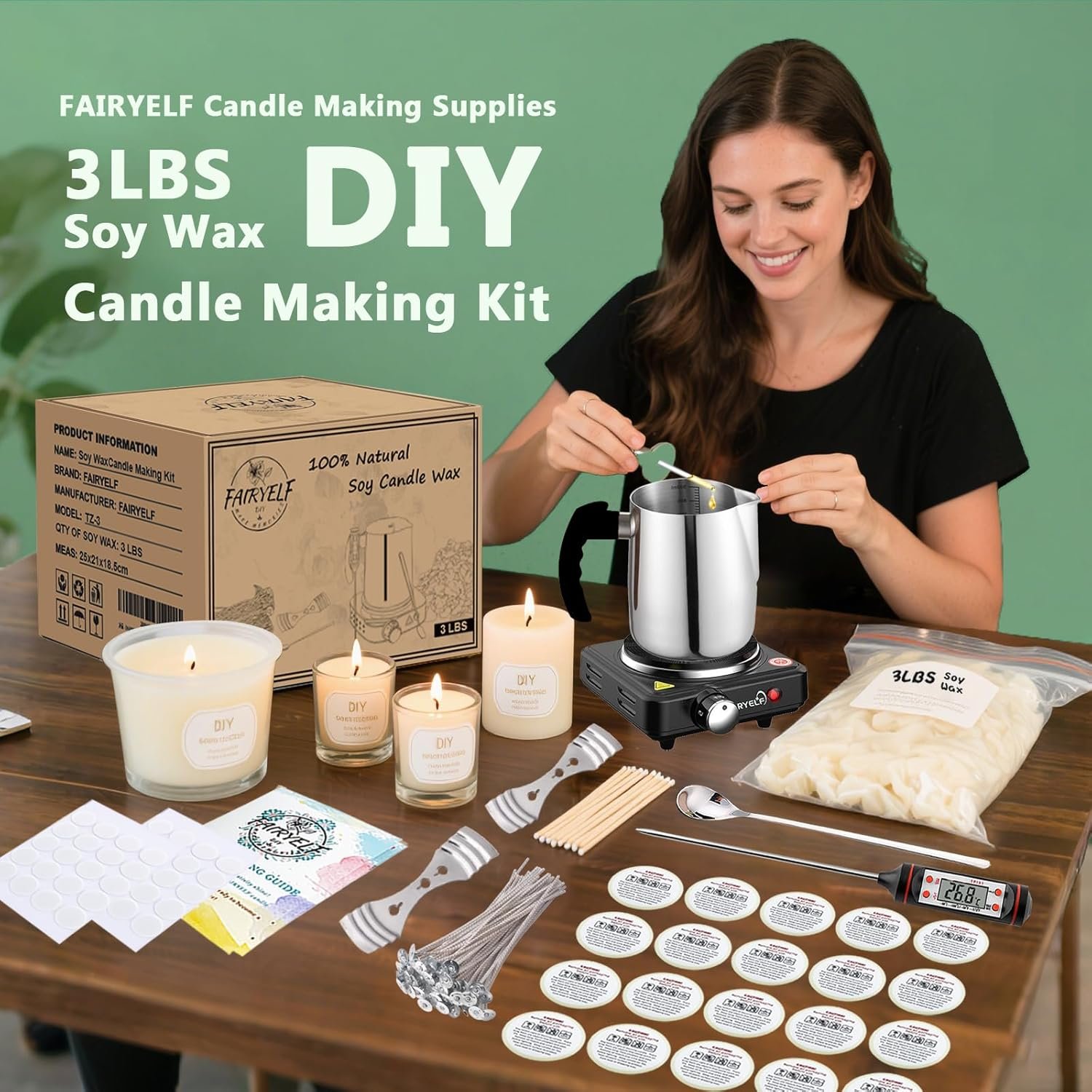 FAIRYELF Soy Wax Candle Making Kit review