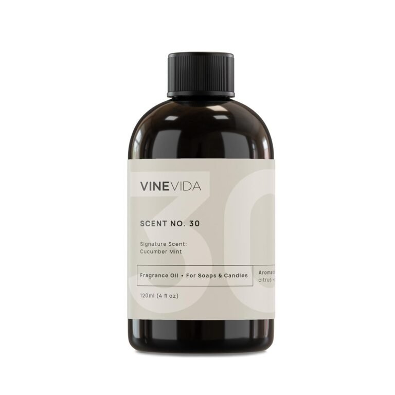 Vinevida 4oz cucumber mint fragrance oil for candle making candle scents for candle making made in usa candle oil scents