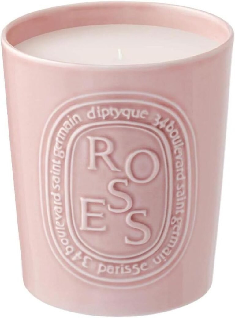 Diptyque roses candle 600g porcelain jar luxury candle 100h burn time 211 oz pink