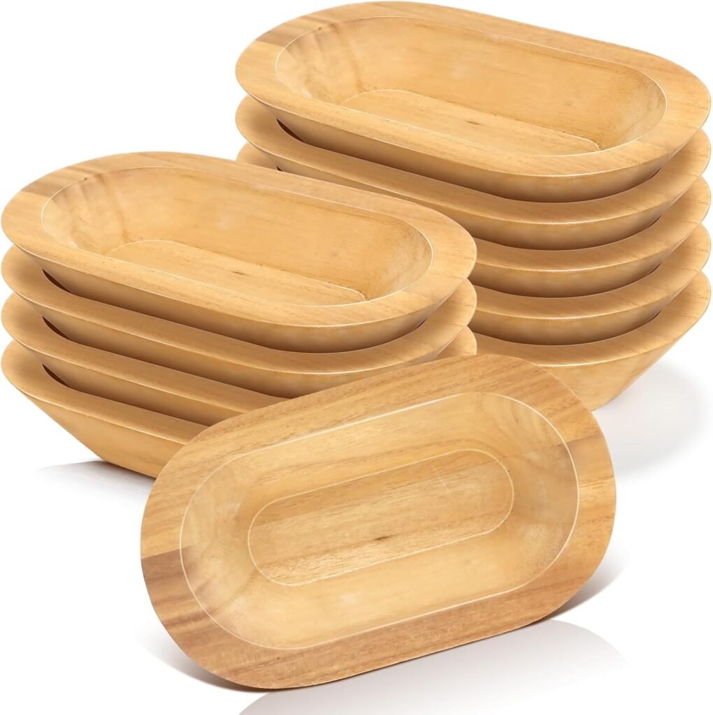 Nuogo 10 Pack Wooden Dough Bowls Bulk 8.5 Inch Rustic Dough Bowls for Wedding DIY Candle Home Crafts Making Farmhouse Fruits Supplies Decoration(Khaki) Nuogo 10 Pack Wooden Dough Bowls Bulk 8.5 Inch Rustic Dough Bowls for Wedding DIY Candle Home Crafts Making Farmhouse Fruits Supplies Decoration(Khaki)