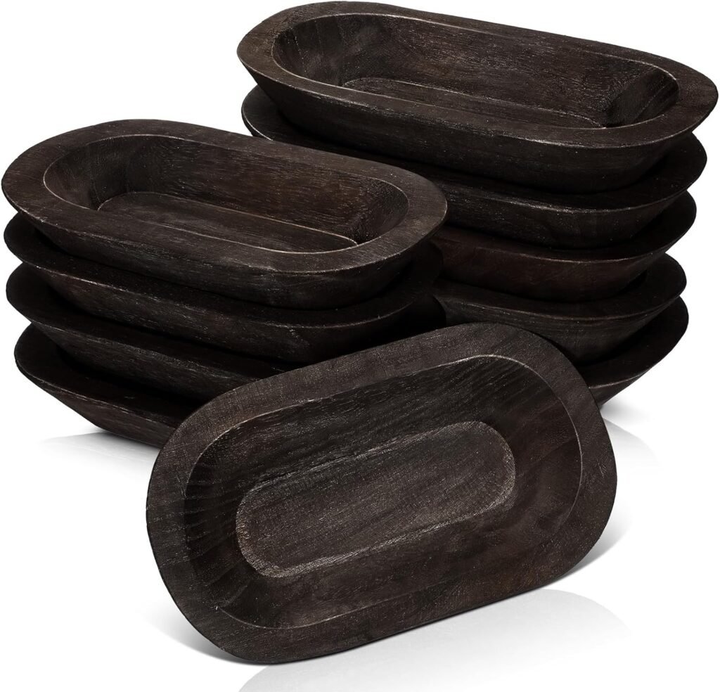 Nuogo 10 Pack Wooden Dough Bowls Bulk 8.5 Inch Rustic Dough Bowls for Wedding DIY Candle Home Crafts Making Farmhouse Fruits Supplies Decoration(Khaki) Nuogo 10 Pack Wooden Dough Bowls Bulk 8.5 Inch Rustic Dough Bowls for Wedding DIY Candle Home Crafts Making Farmhouse Fruits Supplies Decoration(Khaki)