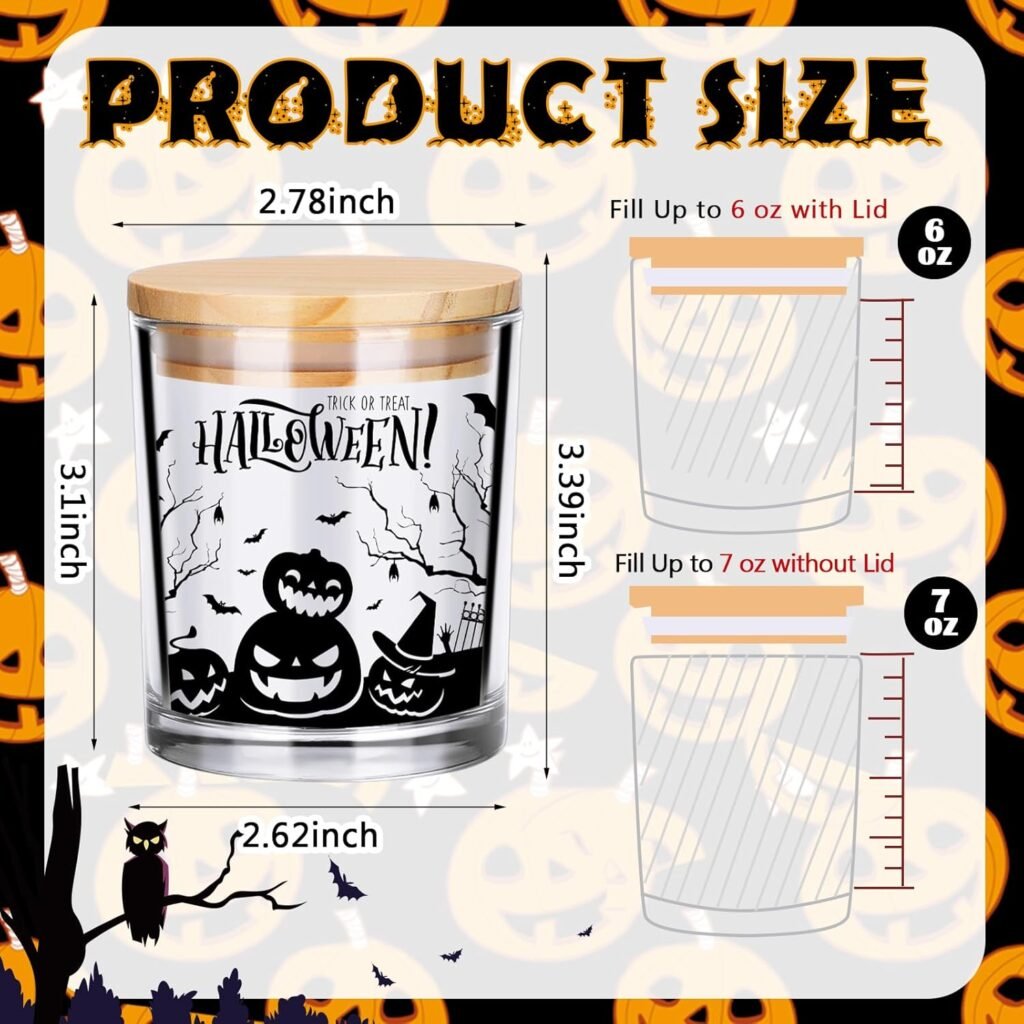 Ziliny 10 Pcs Christmas Glass Candle Jars Empty Containers Bulk 7 oz Glass Jars with Cork Lids Tins for Candle Making Storing Biscuits Tea Party Favors(Christmas)