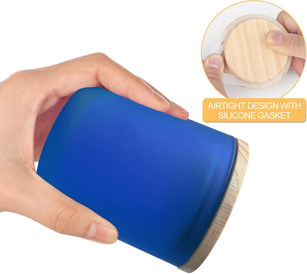 14 OZ Thick Candle Jars for Making Candles 12 Pcs, 3 Wick Empty Jars with Wood Lids for Candle Making, Sample Container,Matte Black