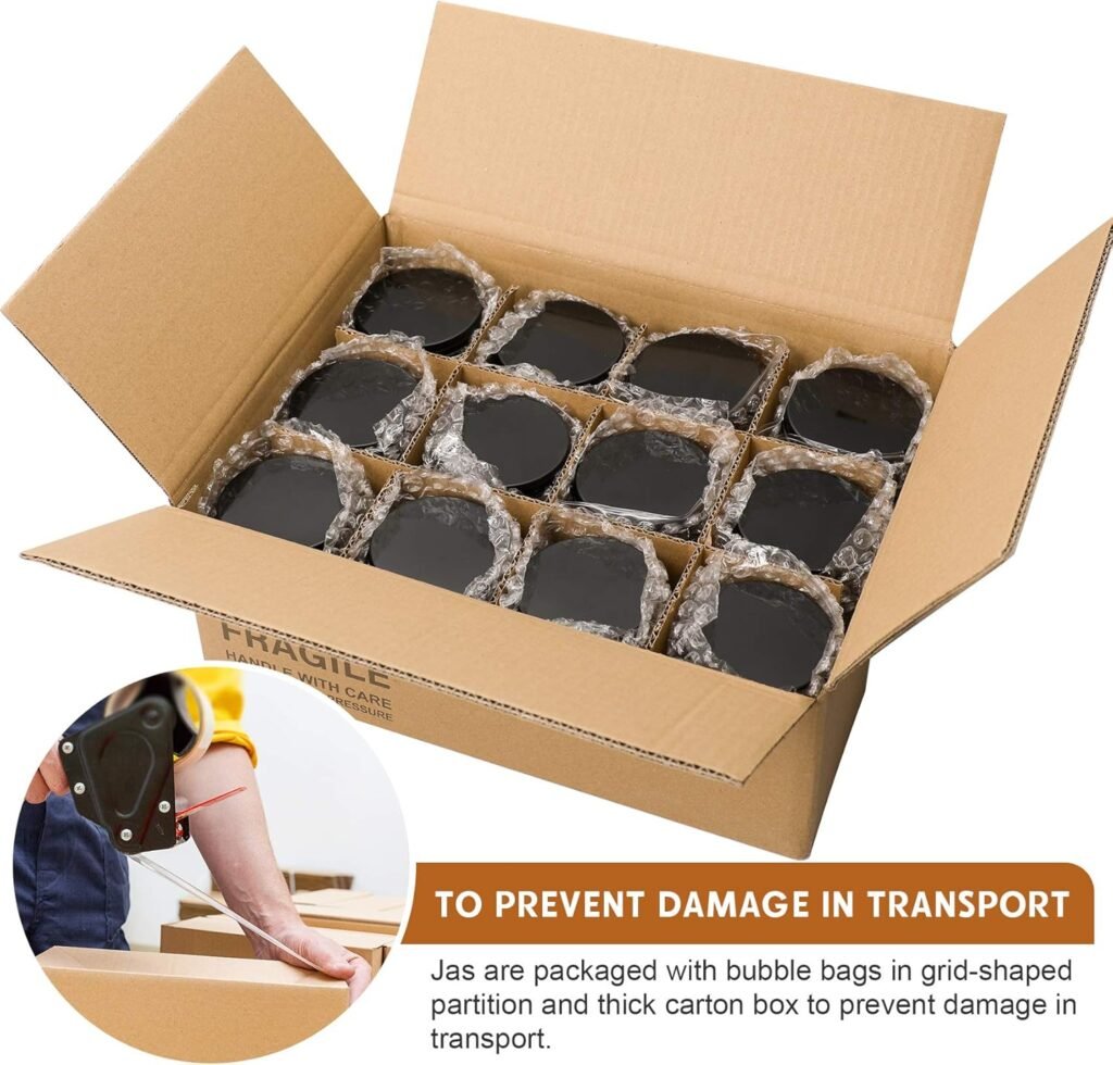 24 Pack, 8 OZ Thick Glass Jars with Metal Lids, Clear Round Candle Making Jars,Empty Food Storage Containers, Mason Canning Jar For Spice, Powder, Liquid, Sample, Lotion, Cosmetic,Dishwasher Safe