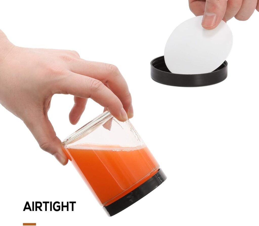 24 Pack, 8 OZ Thick Glass Jars with Metal Lids, Clear Round Candle Making Jars,Empty Food Storage Containers, Mason Canning Jar For Spice, Powder, Liquid, Sample, Lotion, Cosmetic,Dishwasher Safe