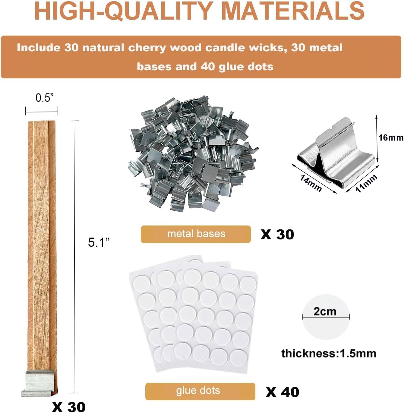 30 Sets Double-Layered Cherry Wood Candle Wicks review