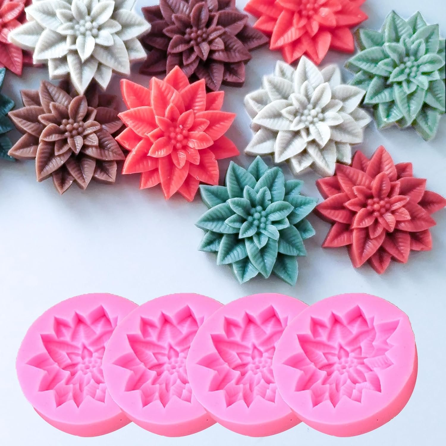 4PCS Christmas Candle Soap Silicone Molds Review
