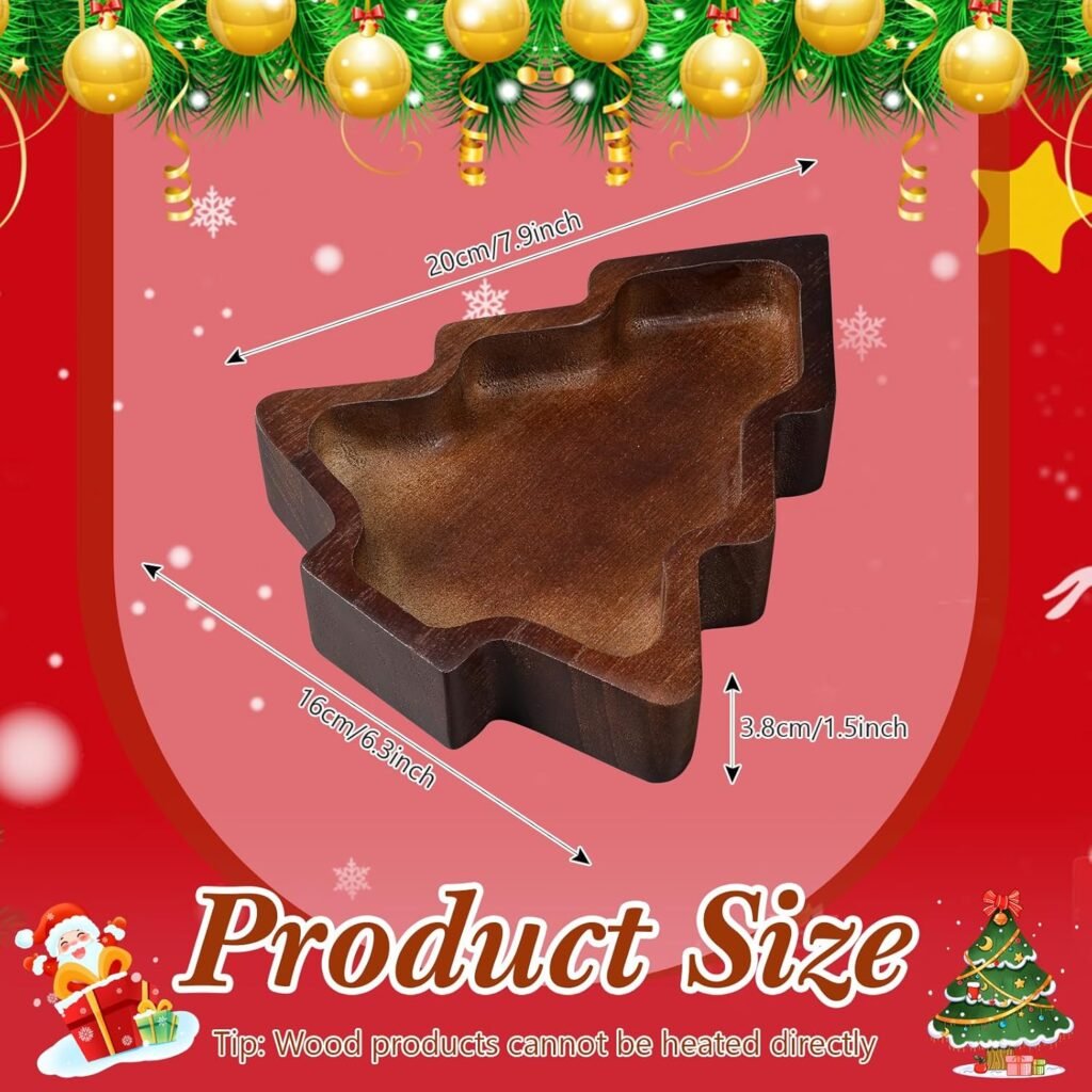 8 Pcs Christmas Wooden Candle Bowl Christmas Tree Tray Dough Charcuterie Board Rustic Xmas Sushi Plate Hand Carved Wood Bowl Paulownia Bowls for DIY Candles Decoration Dining Home 8 Pcs Christmas Wooden Candle Bowl Christmas Tree Tray Dough Charcuterie Board Rustic Xmas Sushi Plate Hand Carved Wood Bowl Paulownia Bowls for DIY Candles Decoration Dining Home