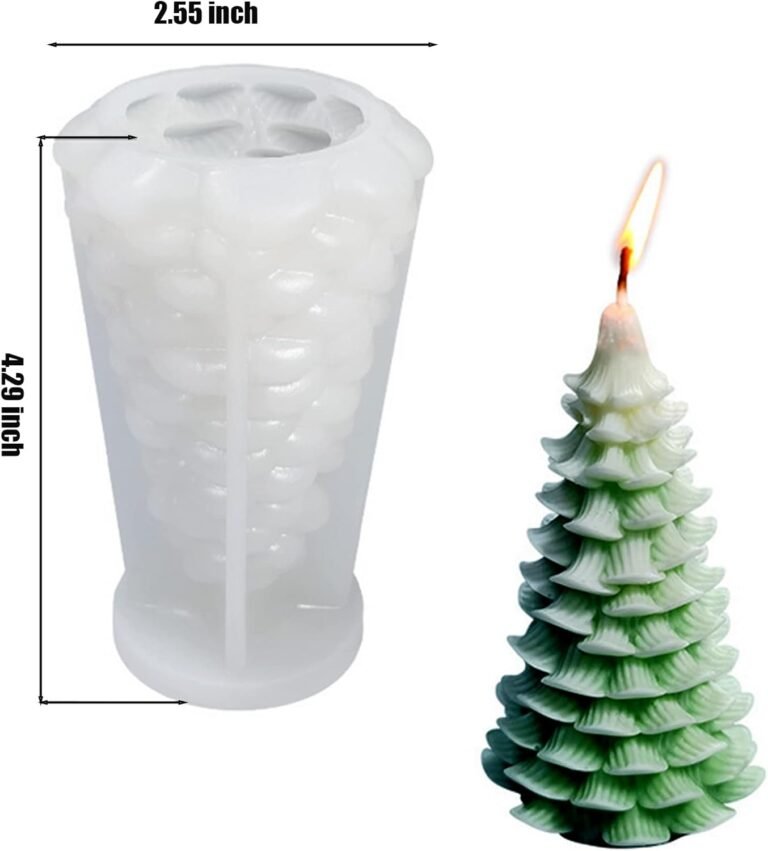 Christmas tree candle mold 3d christmas pine tree silicone mold for epoxy resin casting soap home gift decoration 3