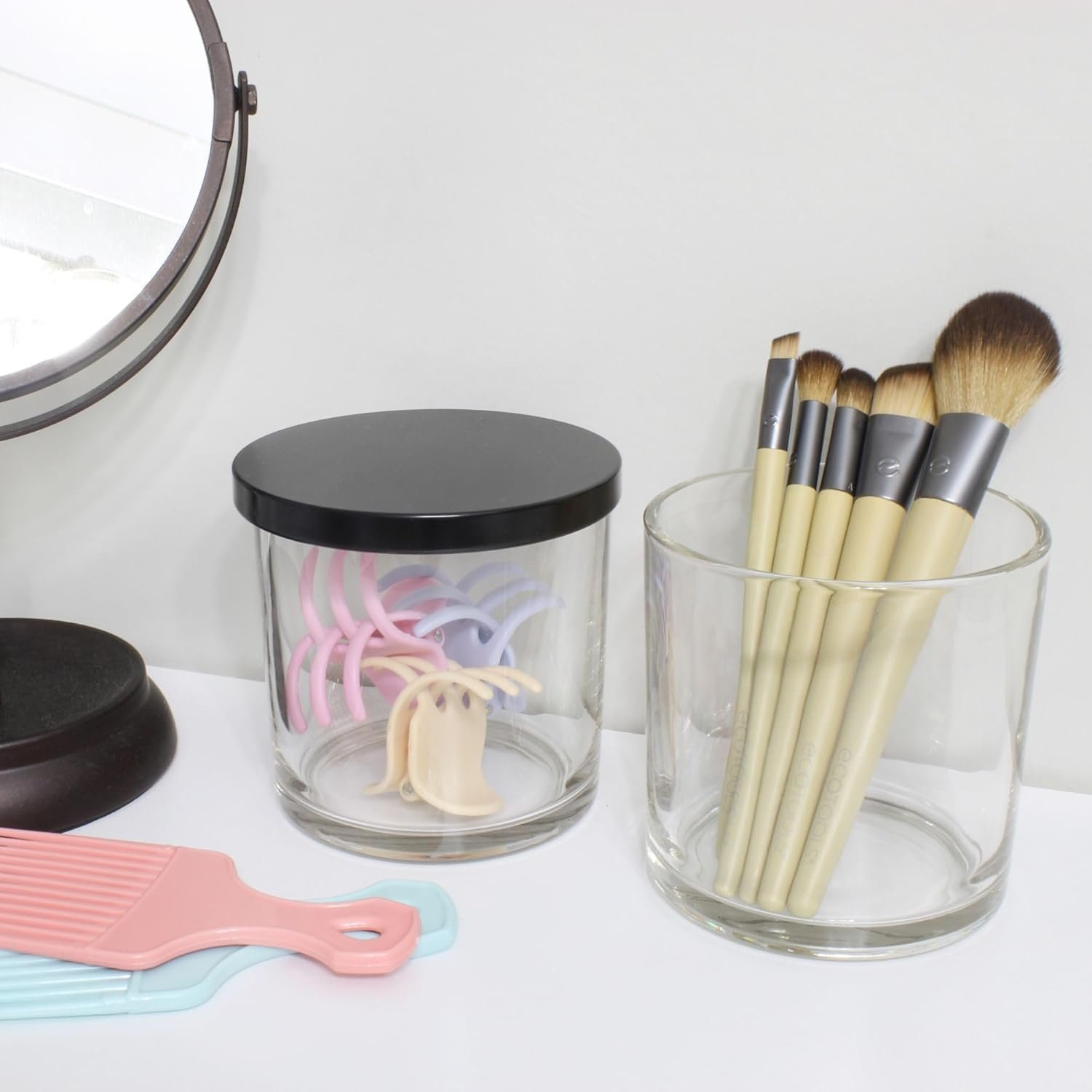 Darware 16oz empty candle jars with metal lids 4 pack fancy candle making containers 1