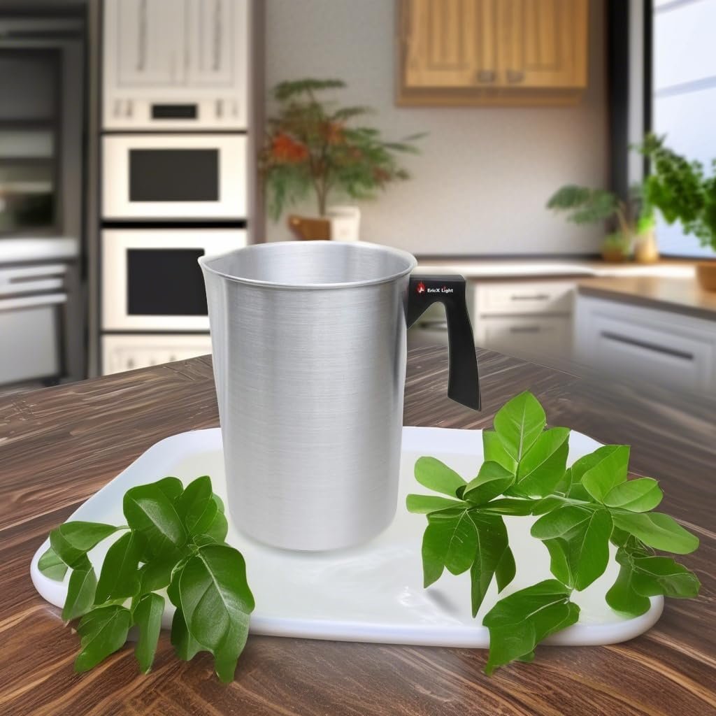 EricX Light Candle Making Pouring Pot, 4 pounds, Dripless Pouring Spout Heat-resisting Handle Designed Wax Melting Pot, Aluminum Construction Candle Making Pitcher