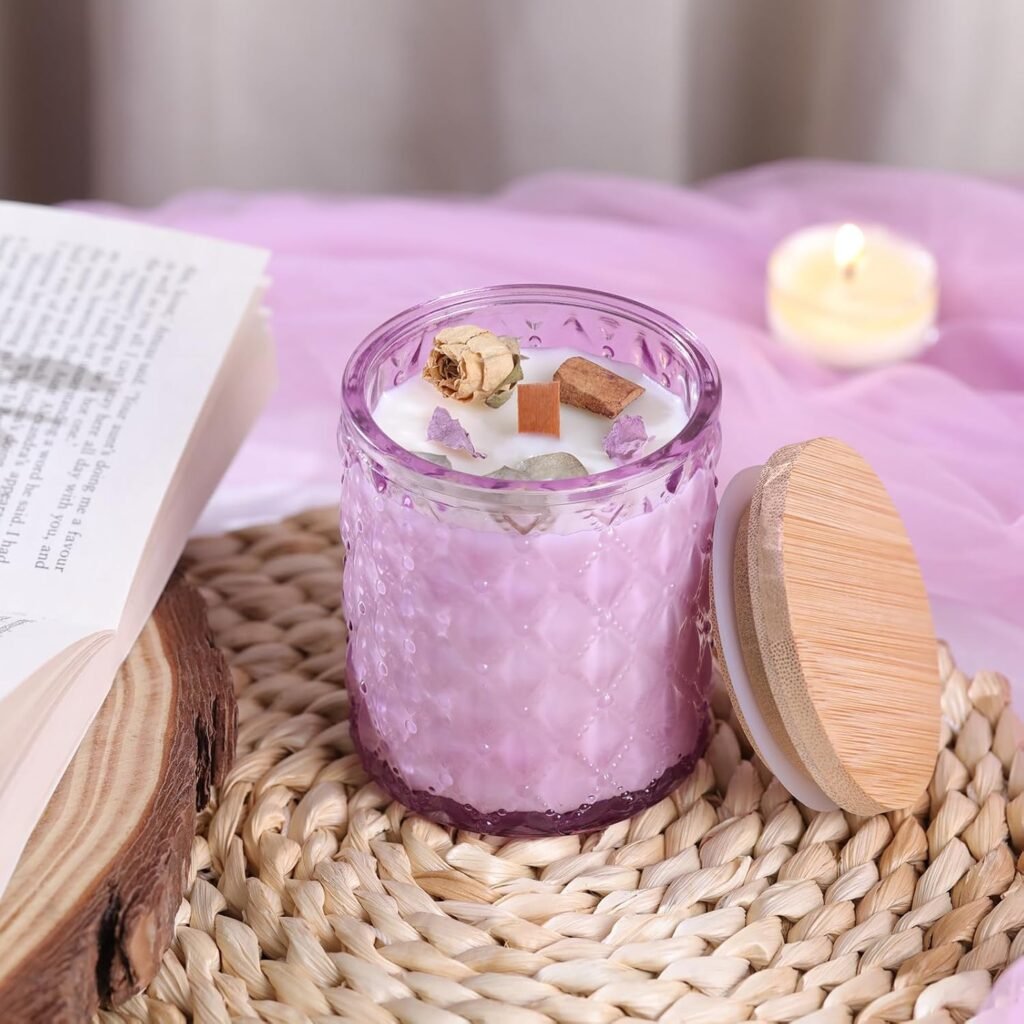 MATAHUM 8 Pack Blue Candle Jars for Making Candles, 7 OZ Empty Glass Candle Making Jars with Bamboo Lids for Candle Making Supplies, Candle Containers Vessels for Home DIY Decoration MATAHUM 8 Pack Blue Candle Jars for Making Candles, 7 OZ Empty Glass Candle Making Jars with Bamboo Lids for Candle Making Supplies, Candle Containers Vessels for Home DIY Decoration