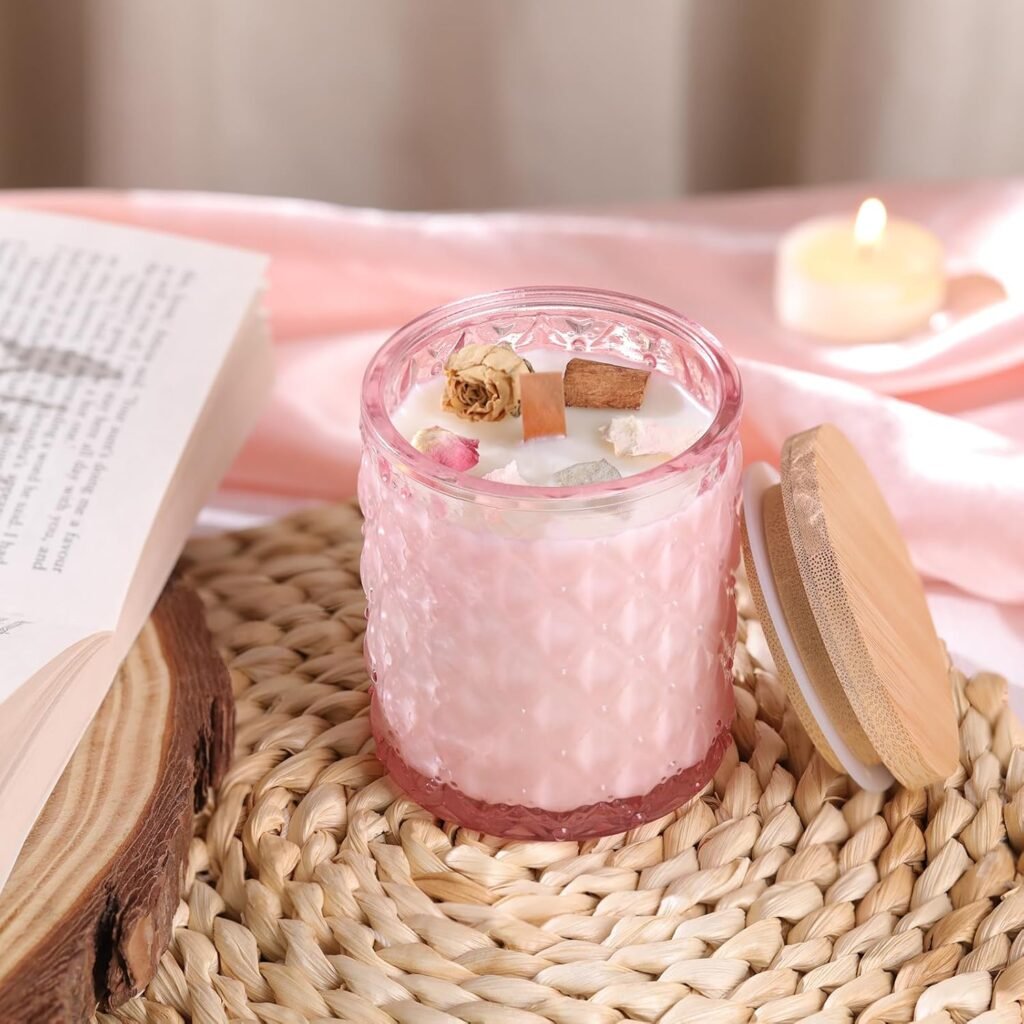 MATAHUM 8 Pack Blue Candle Jars for Making Candles, 7 OZ Empty Glass Candle Making Jars with Bamboo Lids for Candle Making Supplies, Candle Containers Vessels for Home DIY Decoration MATAHUM 8 Pack Blue Candle Jars for Making Candles, 7 OZ Empty Glass Candle Making Jars with Bamboo Lids for Candle Making Supplies, Candle Containers Vessels for Home DIY Decoration