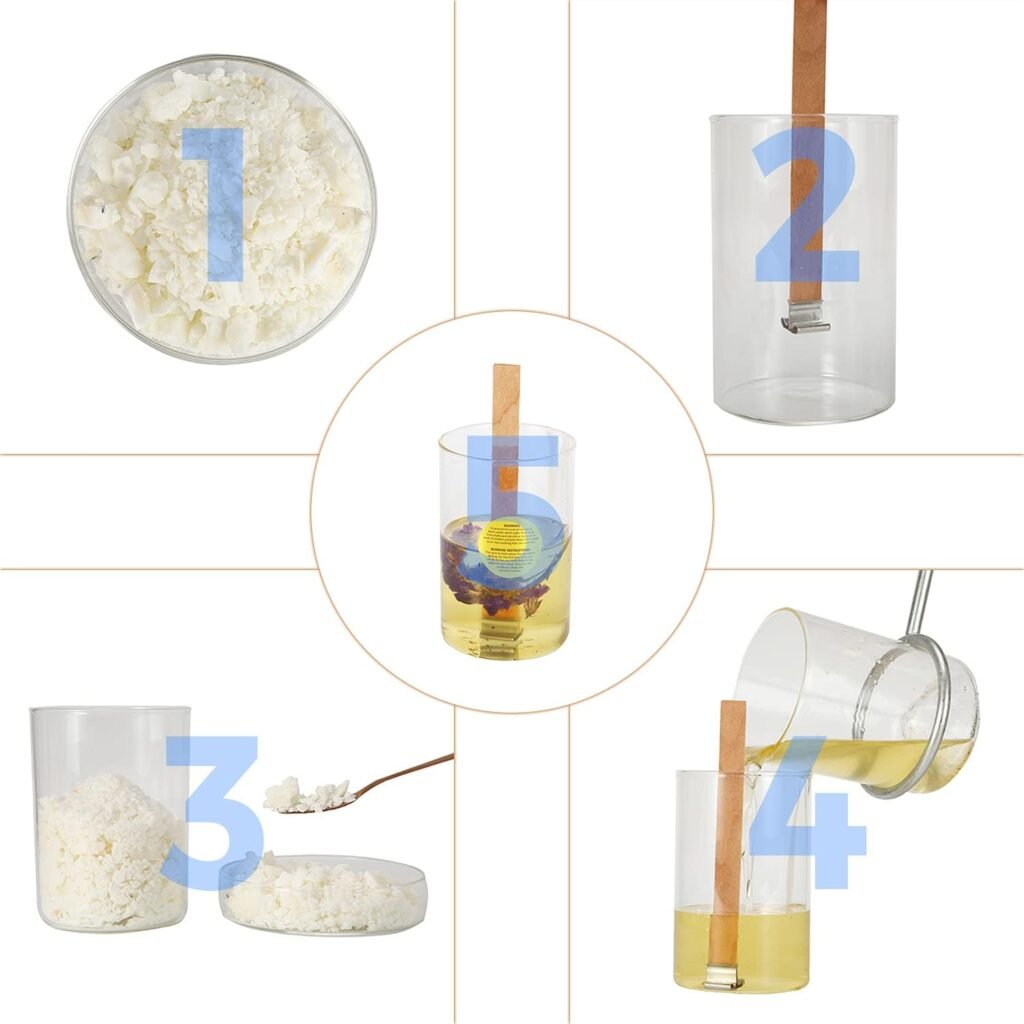 NOOR 50 Wooden Wicks for Candle Making - Double Layer Crackling Wood Wicks with Metal Clips - Smokeless, Eco-Friendly, Ideal for Soy Wax  DIY Candle Projects