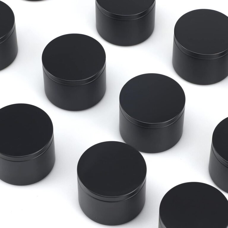 Sonviitins 24 pieces 8 oz black candle tins8oz candle jars candle containers with lids candle tin for candles making art 3