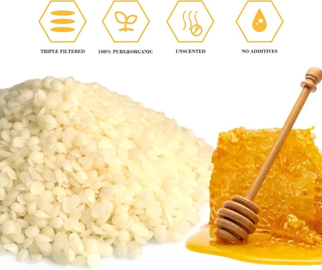 TRINIDa Beeswax Pellets 2LB(32 oz), Organic White Bees Wax for DIY Candles, Beeswax for Candle Making, Skin, Body, Face, and Hair Care, Lotions, DIY Creams, Lip Balm and Soap Making Supplies
