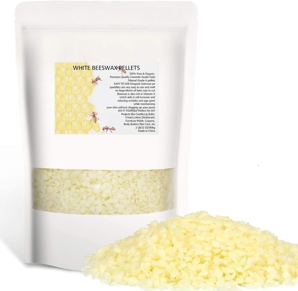 White Beeswax Pellets 10 lb 100% Pure and Natural Triple Filtered for Skin, Face, Body and Hair Care DIY Creams, Lotions, Lip Balm and Soap Making Supplies