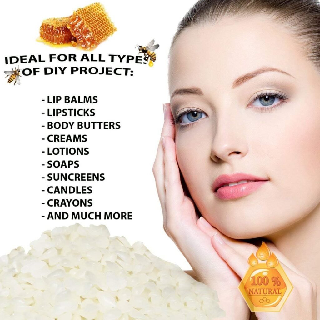 White Beeswax Pellets 10 lb 100% Pure and Natural Triple Filtered for Skin, Face, Body and Hair Care DIY Creams, Lotions, Lip Balm and Soap Making Supplies