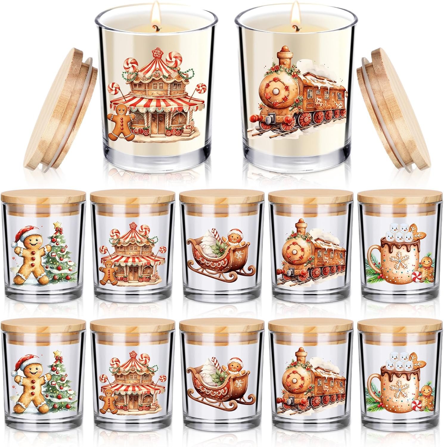 Ziliny Gingerbread Man Glass Candle Jars review