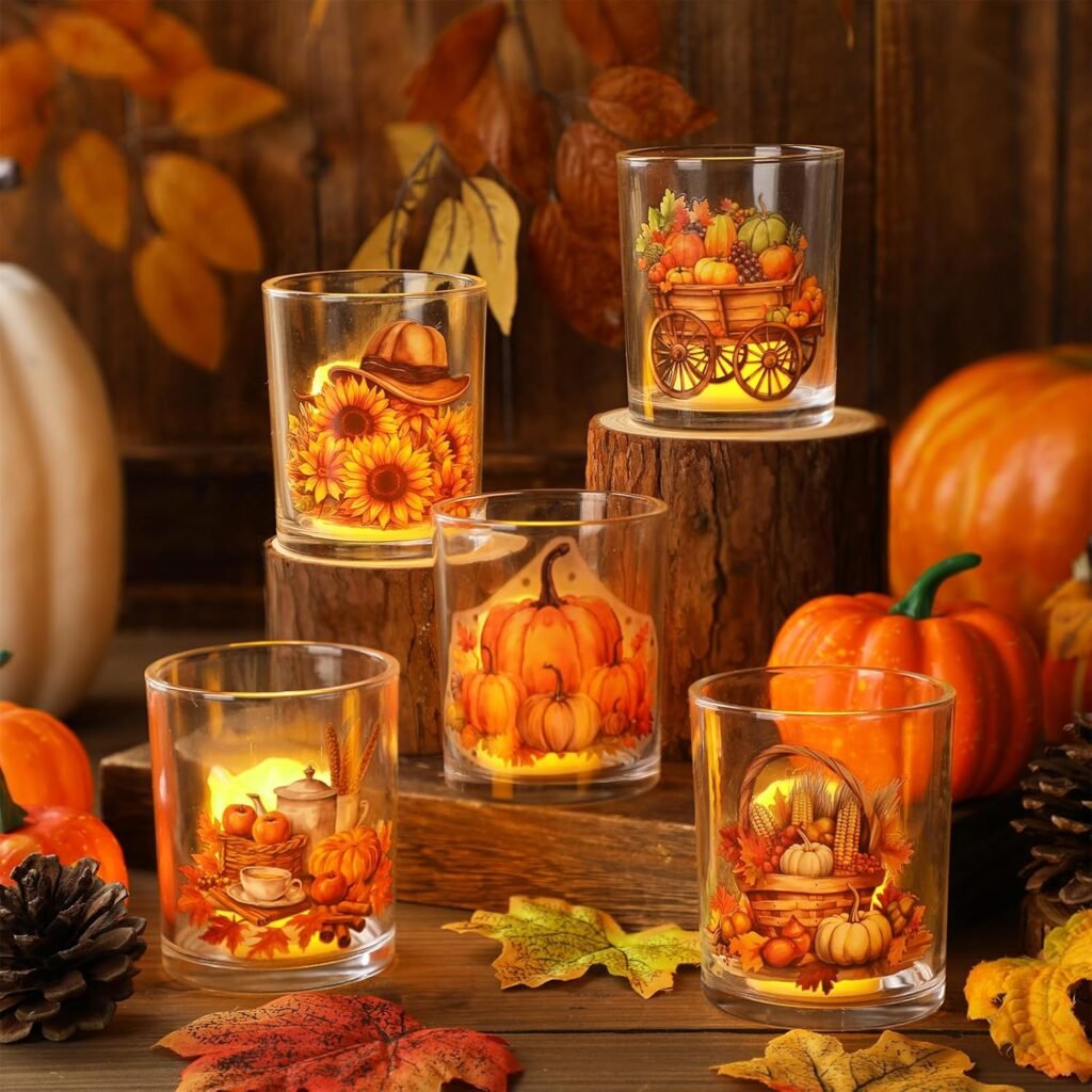 Ziliny 10 Pcs Gingerbread Man Christmas Glass Candle Jars Empty Containers Bulk 7 oz Glass Jars with Cork Lids Tins for Xmas Holiday Candle Making Storing Biscuits Tea Party Favors