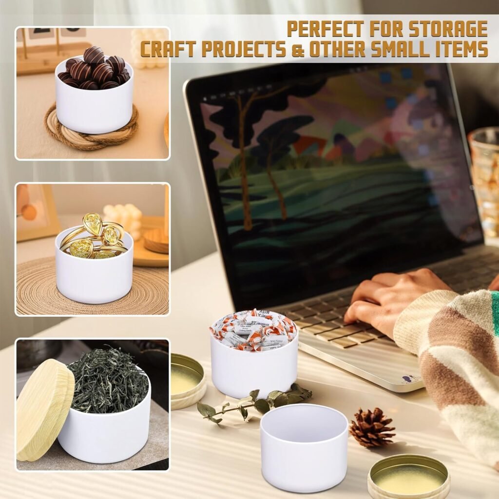 48-Pack Candle Jars, 24pcs 8oz + 24pcs 4oz Candle tins with Metal Wood-Grain Printing Lids, Empty Candle Jars for Making Candles Bulk Candle Containers-Black 48-Pack Candle Jars, 24pcs 8oz + 24pcs 4oz Candle tins with Metal Wood-Grain Printing Lids, Empty Candle Jars for Making Candles Bulk Candle Containers-Black