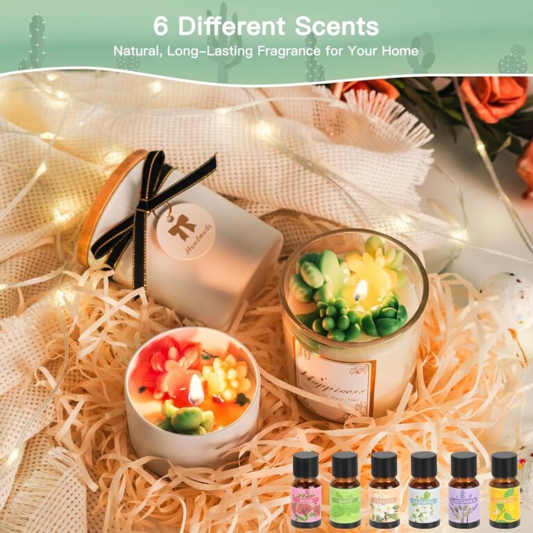 Candle making kit for adults beginners all in one diy candle supplies with 1200g natural soy wax hot plate 2 succulent m