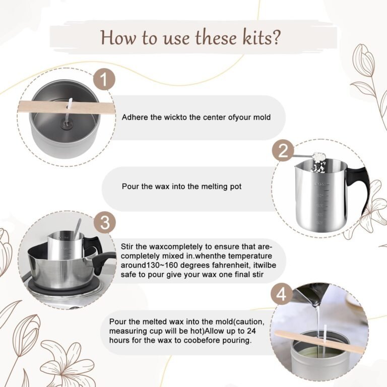 Candle making kits for adultsbeginnerkids soy wax making supplies include 5 lb soy wax flakes 100 candle wick centering 1 1