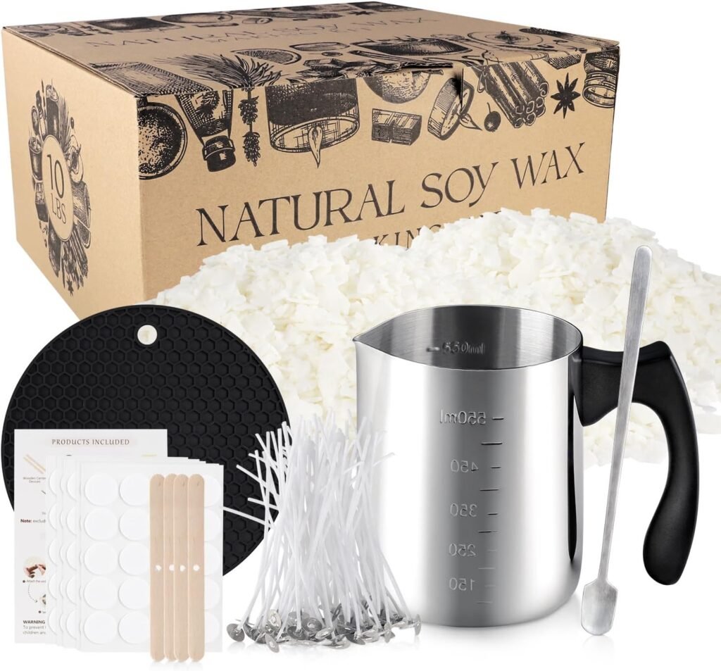 Candle Making Kits for Adults,Beginner,Kids, Soy Wax, Making Supplies Include 5 LB Soy Wax Flakes, 100 Candle Wick, Centering Devices, Melting Pot Candle Making Kits for Adults,Beginner,Kids, Soy Wax, Making Supplies Include 5 LB Soy Wax Flakes, 100 Candle Wick, Centering Devices, Melting Pot