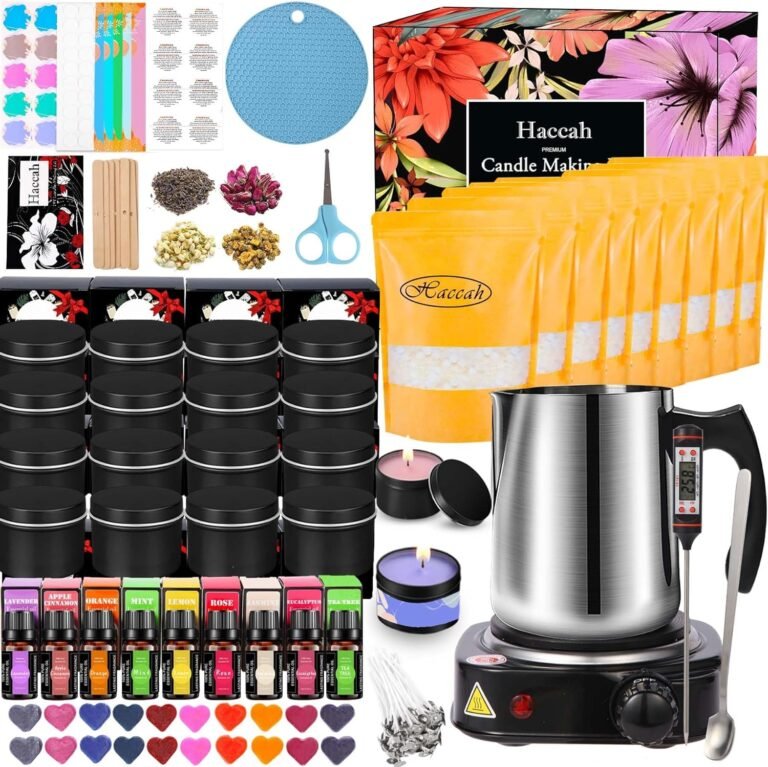 Complete candle making kit with wax melter candle making supplies diy artscrafts kits gift for adultsbeginnersincluding