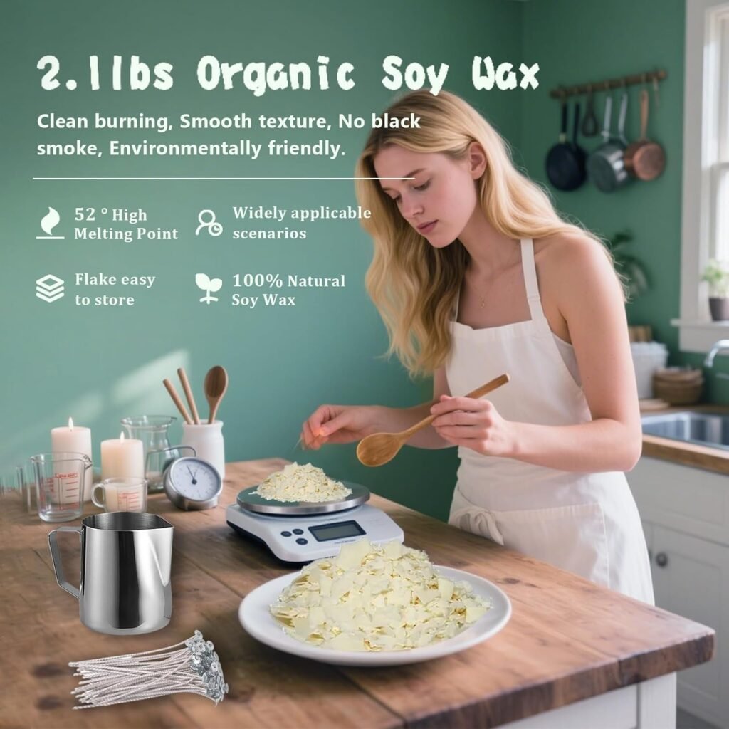 FAIRYELF Complete Candle Making Kit with Wax Melter, DIY Candle Craft Tools for Adults, Candle Art  Craft Kit Candle Making Supplies with Melting Pot, Soy Wax, Dyes Etc - Starter Candle Making Kit