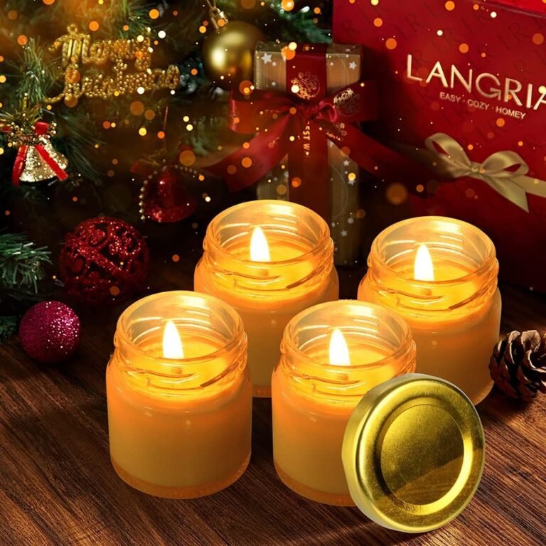 Folinstall 60 pack small glass jars with lids 15 oz mini honey jars candle jar for candle making for gifts crafts spices