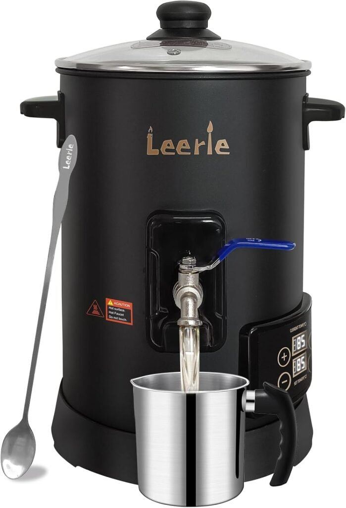 Leerie 12Lbs Digital Wax Melter for Candle Making - D6 Candle Wax Melting Pot with Accurate Temperature Control Heating Core Brass Spout for DIY Home Business Candle Maker Leerie 12Lbs Digital Wax Melter for Candle Making - D6 Candle Wax Melting Pot with Accurate Temperature Control Heating Core Brass Spout for DIY Home Business Candle Maker