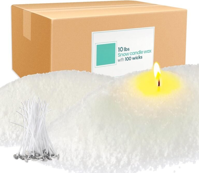 Pliadvbu 10 lb wax sand diy pearl candle kit 100 wicks natural pearl wax reusable unscented powder for making weddings a