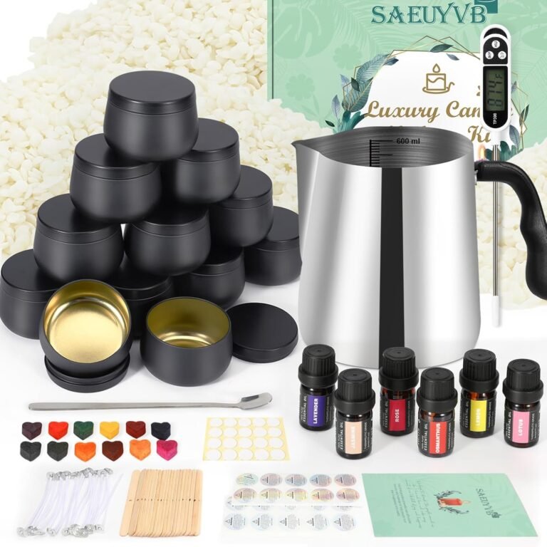 Saeuyvb candle making kit candle making kit for adults diy starter soy candle making supplies including soy waxelectric 1