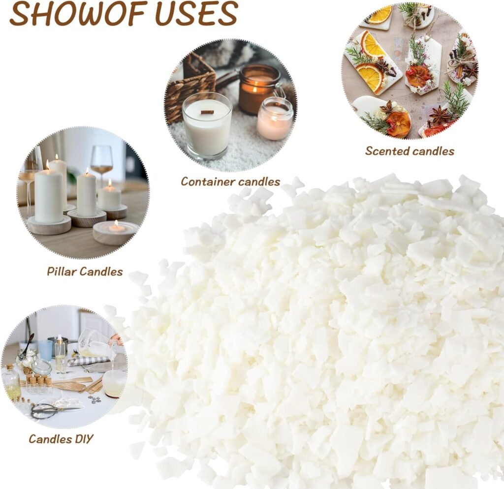 Wfmolcand 10 lb Natural Pearl Wax Sand DIY Set with 100 Wicks, Reusable, Continuous Burning, Unscented Candle Powder, Designed for Handmade Candles, Wedding Celebrations and Party Decorations