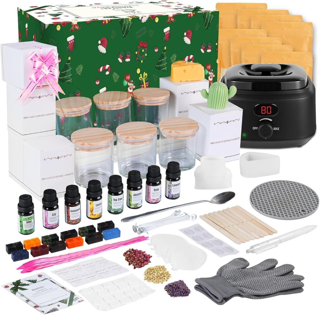 Yayena Candle Making Kit for Adults, Candle Making Supplies with Digital Soy Wax Melt Warmer, Premium DIY Starter Making Supply Perfect as Home Decorations Yayena Candle Making Kit for Adults, Candle Making Supplies with Digital Soy Wax Melt Warmer, Premium DIY Starter Making Supply Perfect as Home Decorations