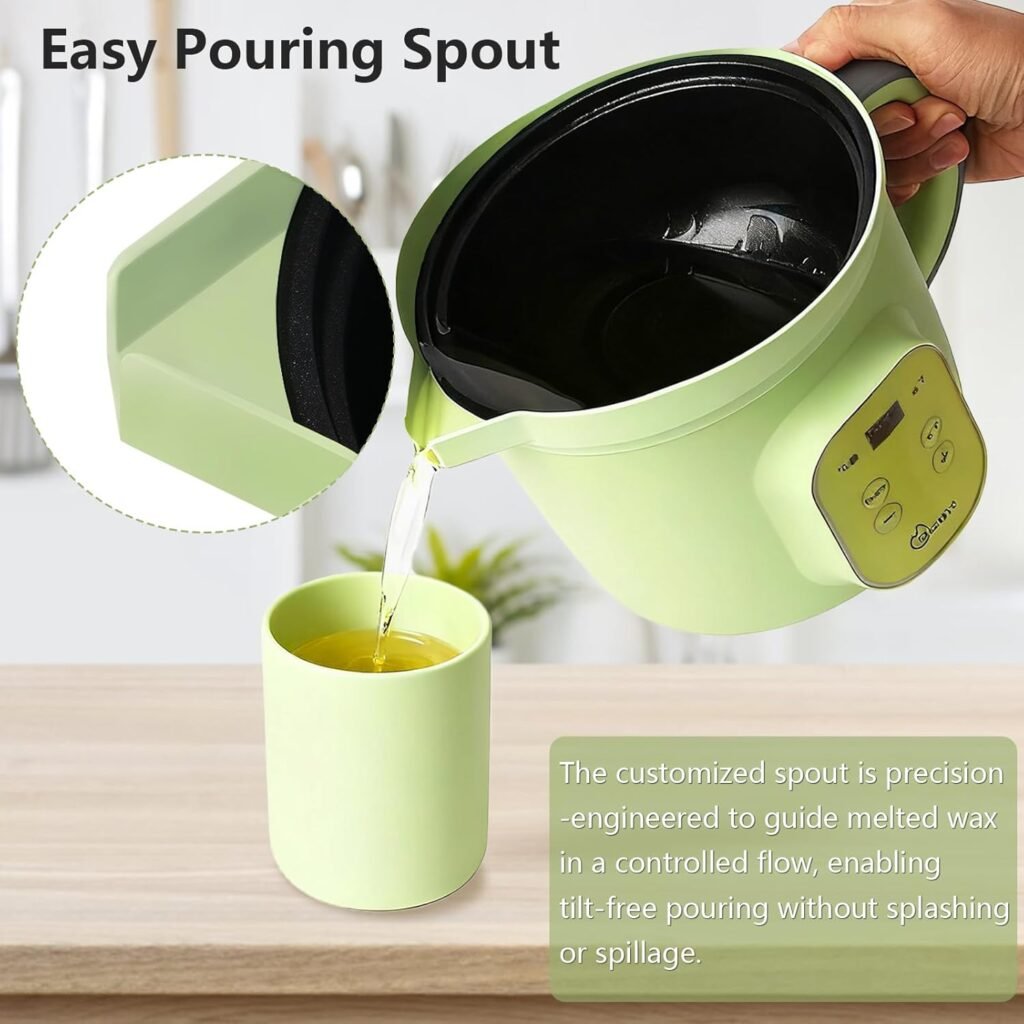 Bienslys Digital Wax Melter Pot, 1.6Qts Electric Candle  Soap Making Warmer with Adjustable Thermostat (90-300°F), Non-Stick Coating  Drip-Free Spout - for Wax Melting, Candle Making, DIY Crafts